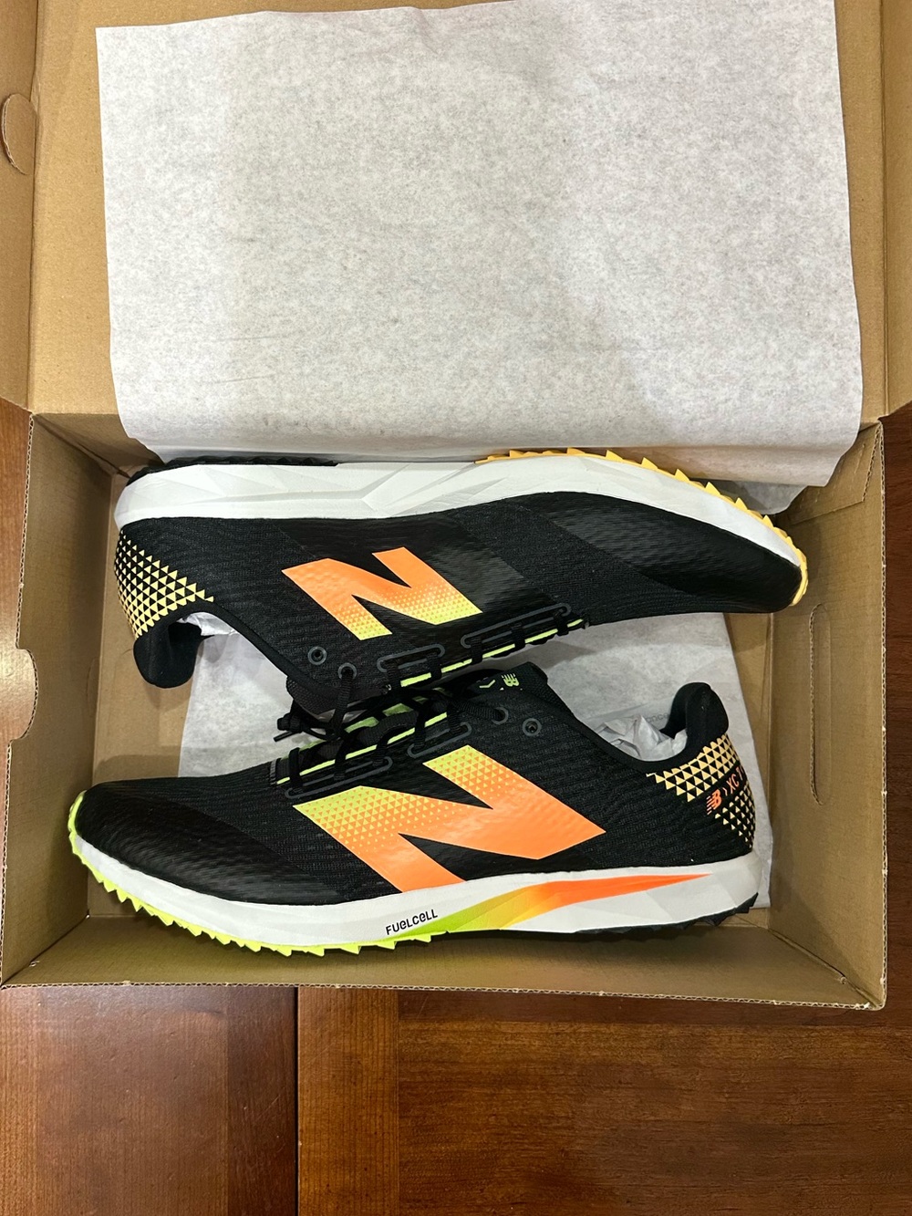 New Balance Men's Black with Orange & Yellow Running Shoes (New in Box)